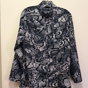 Jamie Sadock Lightweight Monochrome Patterned Utility Jacket Size Small
